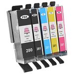 Youtook Compatible for 280 281 Ink Cartridges, C A K E Maker C A K E Printer Work with PIXMA TS6120 TS6220 TS6320 TS8120 TS8220 TS8320 Printer, Black, Cyan, Magenta & Yellow Included. (5 Pack)