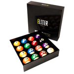 ELITER SPORTS ® - Professional American Pool Billiard Balls Set - Pool Balls Official Size 2-1/4"- Billiards Accessories Pool Table Balls - Made of Pure Resin 5A Grade.