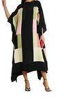 Designer Boat Neck Printed Softy Silk Caftans for Women Occasion Party Wear Black Kaftan Dress, Long Free Size Kaftans, Luxury Kaftan Dress, Yellow, One Size, Yellow, One Size