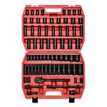 CASOMAN 1/2-inch 70 Pieces Impact Socket Master Set, SAE & Metric from 5/16"-1-1/4",8-24mm, CR-V, Shallow/Deep Socket with Ratched Hand, Extension Bar and Adapters