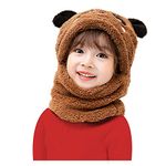 Okara Children's Plush hat,Party Animal Hats for Kids Cute Panda hat.Winter Children's ski Cap Windproof Warm Cap (Suitable for Children Aged 2-10) Brown