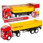 FunBlast Carrier Truck Toy, Pull Back Long Vehicles Dumper Toy for Kids, Friction Power Toy Trucks for 3+ Years old Kids, Light & Sound Truck Toy for Kids, Toys for Boys (Multicolor)