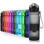 Zounich Best Sports Water Bottle Leak Proof 1L/700ml/500ml/400ml BPA Free Tritan Drink Bottles|Kids,Adults,Gym,School,Sport,Cycling| with Times to Drink & Fruit Infuser Filter & Lock Cover| Reusable