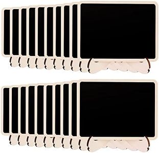 Amazon Basics - Lavagnette in legno con cavalletti di supporto, 20 pezzi, Colore nero