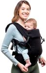 Beco Gemini Baby Carriers from Newborn to Toddler - Certified Ergonomic Newborn Baby Carrier for Infants and Children of 7-35 lbs - Porte Bébé M Shape, Adjustable Seat, 100% Organic Cotton (Metro Black)