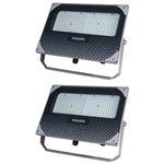 PHILIPS 100-Watt LED Flood Light | BVP175 LED110 Frosted Glass Flood Light for Garden & Outdoor Lighting | Colour : Warm White, Pack of 2