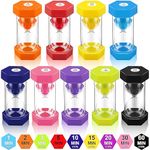 9 Pack Sand Timer, Colorful Sandglass Timer Hourglass Set Sand Clock Timer, 1/2/3/5/10/15/20/30/60 Minutes Hourglass for Games Classroom Kids Home Kitchen Office Desk