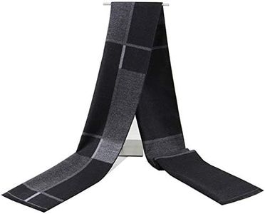 Rdylymx Men's Scarves Classic Arrival Winter Plaid Scarf Tassel Edge Soft Warm Scarf (New Black 2020)