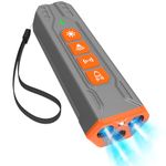 ZZWD Dog Bark Deterrent Device, Sonic Anti Barking Control Device, Ultrasonic Anti Barking Device Dog Bark Deterrent with 3X Sonic Emitters Rechargeable Anti Bark Device w/LED Torch