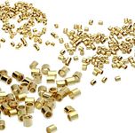 The Beadsmith Tube Crimp Beads, Assorted Sizes, Gold Color, Uniform Cylindrical Shape, No Sharp Edges, Designed to Secure The Ends of Jewelry Stringing Wires and Cables