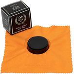 MI&VI Premium Dark Rosin for Violin, Viola, Cello Bows | Super Sensitive | Velvet Polish Cloth | Round Resin - By MIVI Music