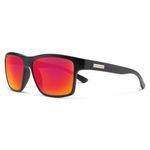 Suncloud Unisex's A-Team Sunglasses, Matte Black/Polarized Red Mirror, One Size