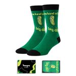 HAPPYPOP Funny Socks Food Socks For Men - Pickle Cake Taco Gifts Pickle Birthday Taco Socks, Big Dill Green, Medium