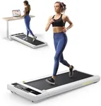 TOPUTURE Walking Pad Treadmill, 2.25HP Under Desk Treadmill with App & Remote Control, LED Touch Screen, Lubricating Hole, 300lbs Capacity Compact Walking Treadmills for Home/Office, Assembly Free