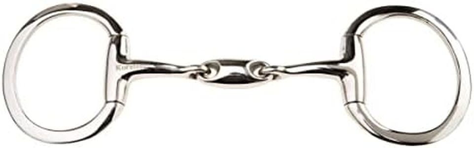 JP Korsteel Stainless Steel Oval Link Eggbutt Snaffle Bit 6 inch Silver