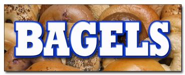 12" Bagels Decal Sticker Fresh Bagel Shop Deli