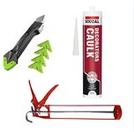 DIY Decorating Bundle: Soudal White Decorators Caulk, Professional Caulking Gun & Silicone Finishing Tool Kit | Perfect for Painting, Decorating, and Caulking Projects