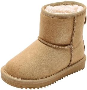 Toddler Snow Boots Kids Snow Boots Girls Boys Winter Boots Warm Water Resistance Suede Boots Classic Solid Casual