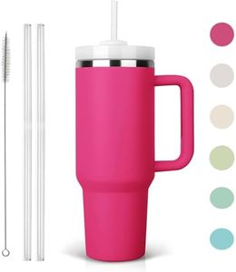 Thirst Quench 2.0 Tumbler 1200ml/40oz Stainless Steel Vacuum Insulated Quencher with Lid and Straw for Water, Iced Tea, and Smoothie, Coffee Mug for Work, Gym, Travel and Camping (Barbie Pink)