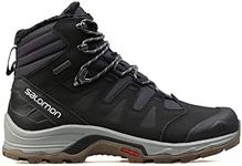 SALOMON Men's Quest Winter GTX Low Rise Hiking Boots, Black Phantom Black Vapor Blue, 11 UK