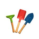 Firlar 3 Piece Mini Garden Tool Set, Including Small Rake Spade and Shovel Gardening Tools Bright Color Iron, Solid Wood, Potted Plant Tools for Gardening, Succulent Plants