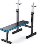 WINNOW Adjustable Weight Lifting Bench with Dip Station Folding Heavy Duty Workout Home Training Gym Multiuse