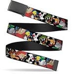 Buckle-Down Unisex-Adult's Web Belt Looney Tunes 1.25", Multicolor, Wide-Fits up to 42" Pant Size