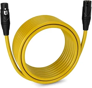 LyxPro 30 Feet XLR Microphone Cable Balanced Male to Female 3 Pin Mic Cord for Powered Speakers Audio Interface Professional Pro Audio Performance and Recording Devices - Yellow