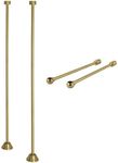 Kingston Brass CCK487 Vintage Straight Wall Bracket Combo, Brushed Brass Faucet-Supply-Lines