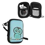 kwmobile Neoprene Case Compatible with in-Ear Headphones - Case with Zip - Sleeping Owl