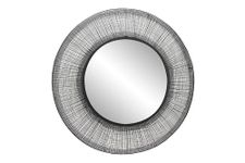 Deco 79 Modern Metal Round Wall Mirror, 40" x 1" x 40", Black