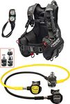 Cressi Crg1B Unisex Adult Start Pro Scuba Set - Din Scuba Diving Package - Black, M