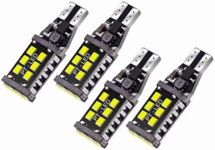 YnGia T15 W16W Canbus Error Free LED Bulb, 4PCS T10 921/912 Car LED Interior Light Bulbs Xenon White 6000K LED Reverse Light Backup Light Parking Light Bulb Lamp