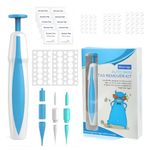 Micro Skin Tag Removal Kit, Auto Wart Remover for 1-8mm Skin Tags & Moles, Skin Tag Auto Fall Off Remover Pen Kit, Safe and Painless Wart Removal Pen with 60 Wart Removal Bands & 36 Repair Patches