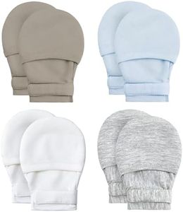 Yoofoss Baby Mittens 3-6 Months Newborn Mittens No Scratch 100% Muslin Cotton Baby Gloves for Infant Boys and Girls, Adjustable Soft Breathable