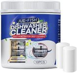 Dishwasher Cleaner Pods | Dishwasher Spot Rinse Aid | 10 Pack Heavy Duty Septic Safe, Natural Remover for Limescale, Hard Water, Calcium, Odor, Smell Helves