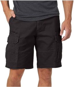 Cargo Shorts for Men 5 Inch Inseam Lightweight Quick Dry Casual Work Summer Outdoor Hiking Golf Active Wear Multi Pocket 03# Black Small