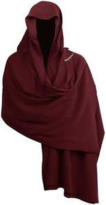 HOMELEX Medieval Black Padme Cape Shawl Post Apocalyptic Cloak Black Hooded Cowl