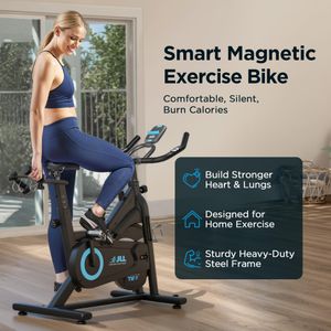 JLL IC400 ELITE Indoor Exercise Bike – 20kg Flywheel, Belt Drive, Black/Red
