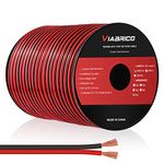 VIABRICO 16 AWG Gauge Electrical Wire, 100FT 2 Conductor Red Black Hookup Wire 12V/24V DC Cable LED Strips Extension Wire for Landscape Marine Car Speaker Automotive Wire