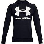 Under Armour Mens Rival Fleece Big Logo Hoodie , Black (001)/Onyx White , 3X-Large Tall