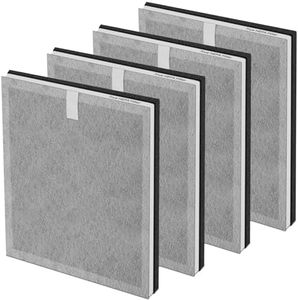 4 Pack 3-in-1 True HEPA Filters Compatible with Pure Enrichment PureZone Air Purifier, 3-Stage H13 True HEPA Replacement Filter, Part # PEAIRFIL