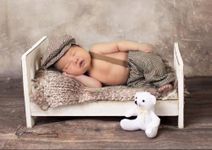 Newborn Baby Girl/Boy Crochet Knit Costume Photography Prop Hats and Outfits (Cool Baby (Brown))