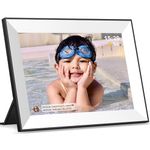 Frameo Digital Photo Frame, Digital Photo Frame with 10.1 inch IPS Touchscreen, Charge from Phone to 32GB Digital Frame, Smart Rotating Images Through