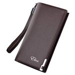 Elios Leather Long Zipper Unisex Phone And Credit Card Holder |Organizer |Purse |Wallet For Women (Coffee)