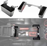 TACOBRO Auto Gear Shift Storage Organizer Tray and JK Center Console Hanging Storage Box for Jeep Wrangler JK JKU 2011-2018, Armrest Box Organizer and JKU Gear Shifter Console Side Tray, ABS