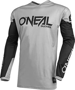 O'NEAL | Maillot | Motocross Enduro | Matière Respirante, Protection rembourrée des Coudes, conçu pour Une liberté de Mouvement maximale | Maillot Element Threat | Adulte | Gris/Noir | Taille M