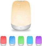 Fistech Touch Sensor Rechargeable Night Light Table Lamps for Bedrooms Dimmable Warm White Light & Color Changing