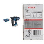 Bosch Professional 18V System GNH 18V-64 M Battery Nailer Gun (max. Nail Dia. 1.6 mm, Length 64 mm, in L-BOXX 136) + 2000x Finish Nails SK64 20G (2.8x1.35x63 mm, Galvanised, Pneumatic Nailers)