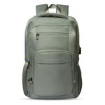 Red Lemon 26L Laptop Backpack for Men & Women | Fits 15.6” Laptop | Water-Resistant Nylon with Rain Cover | Lightweight Large-Capacity Office, College & Travel Backpack with Bottle Pocket - Green